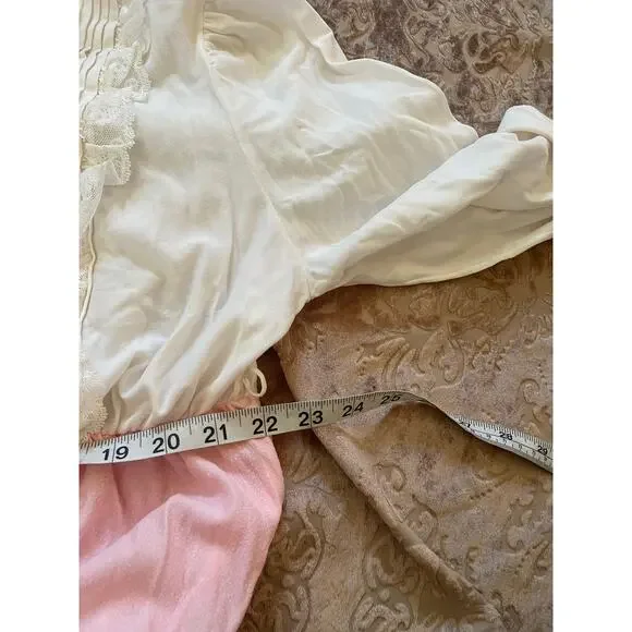 Vintage Victorian style‎ midi long sleeve dress with pink bottom size small - Picture 4 of 6